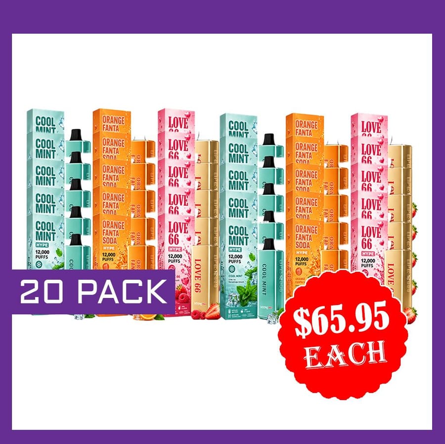 DOUBLE HAPPINESS HYPE 12000 PUFFS – 20 PACK