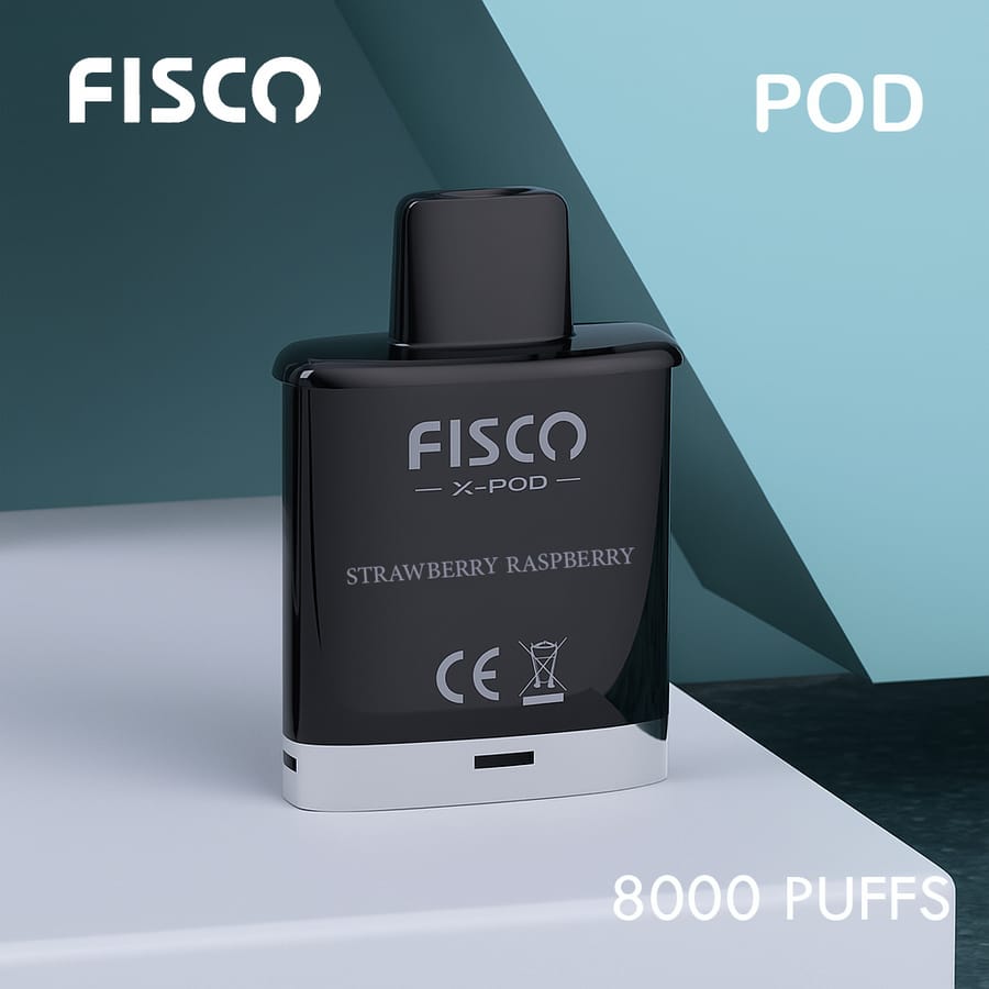 FISCO XPOD STRAWBERRY RASPBERRY – 8000 PUFFS (POD ONLY)