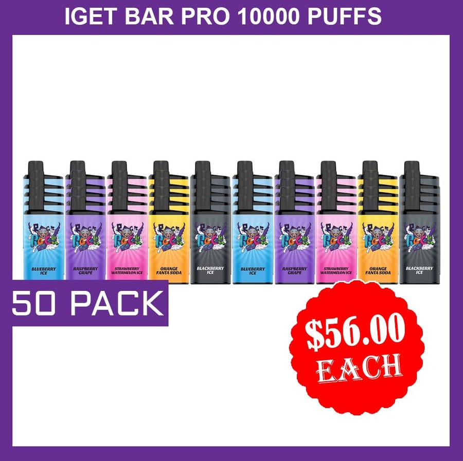 IGET BAR PRO 10000 PUFFS – 50 PACK