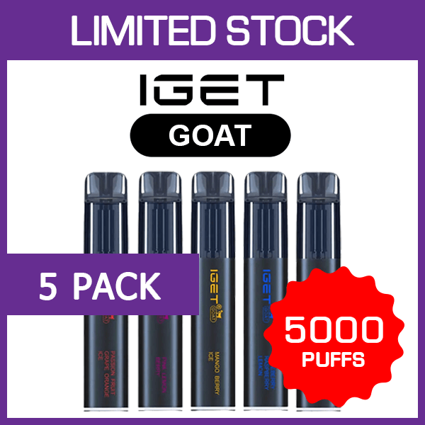 IGET GOAT – 5000 PUFFS – 5 PACK