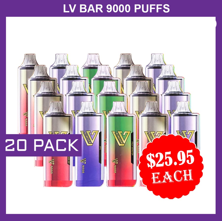 LV BAR – 9000 PUFFS – 20 PACK